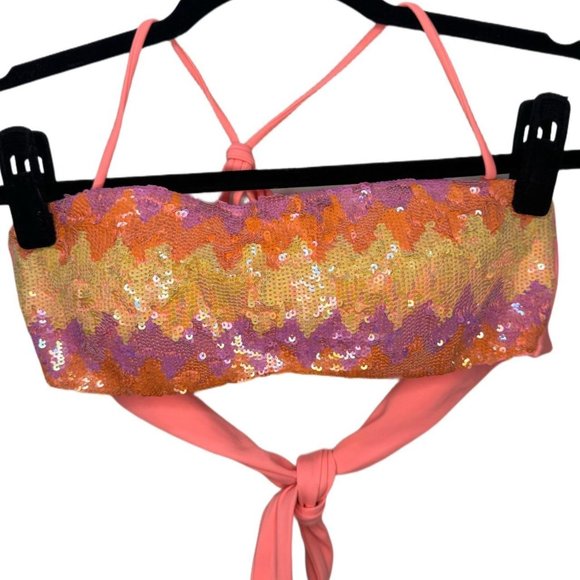 Victoria Secret Sunset Sequin Swim Top - Picture 2 of 5